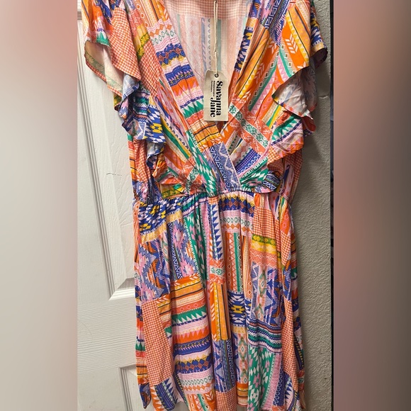 SJ. colorful dress 1x NWT - Picture 2 of 7